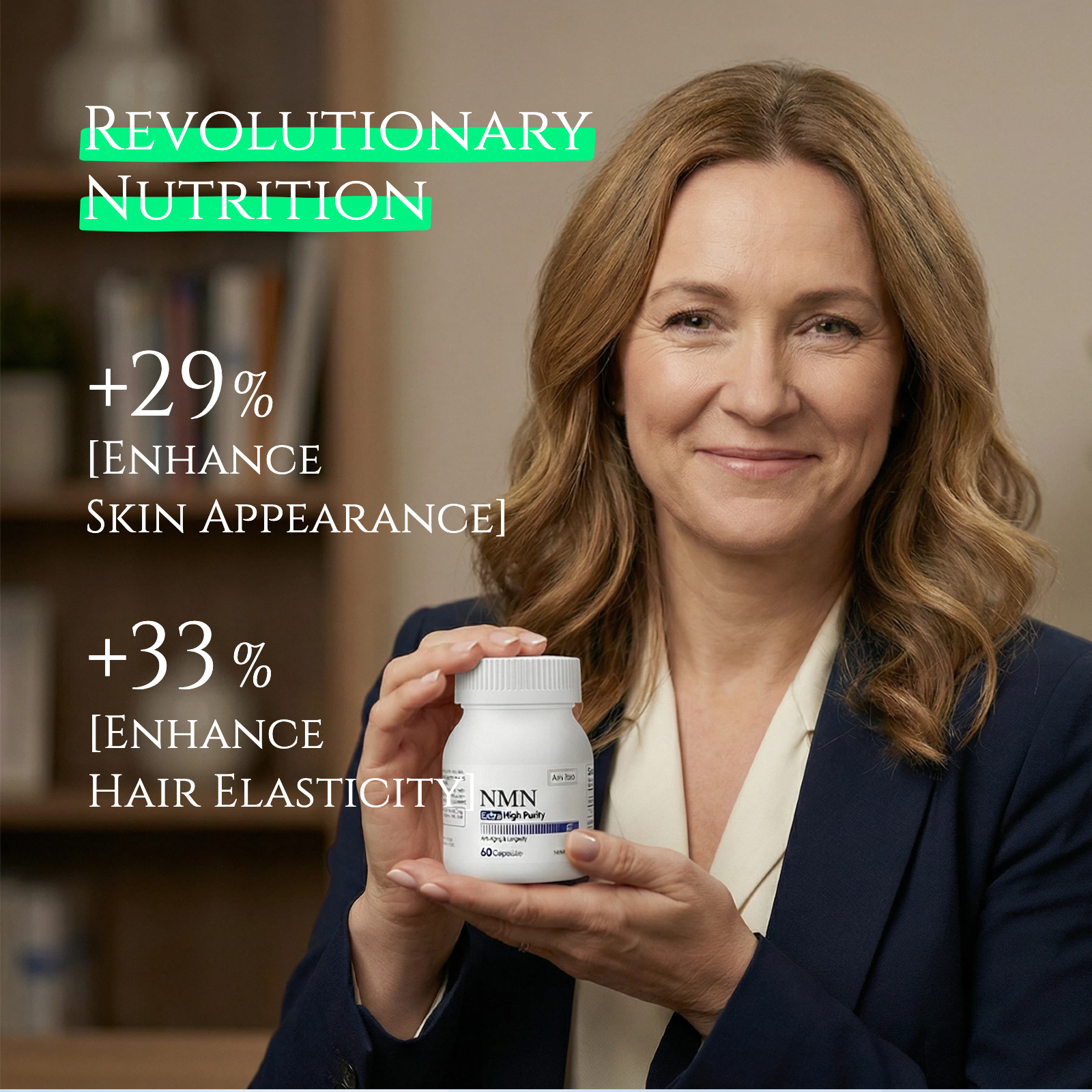NMN 500mg | High Purity Formula | Dietary Ingredient for Daily Wellness Support