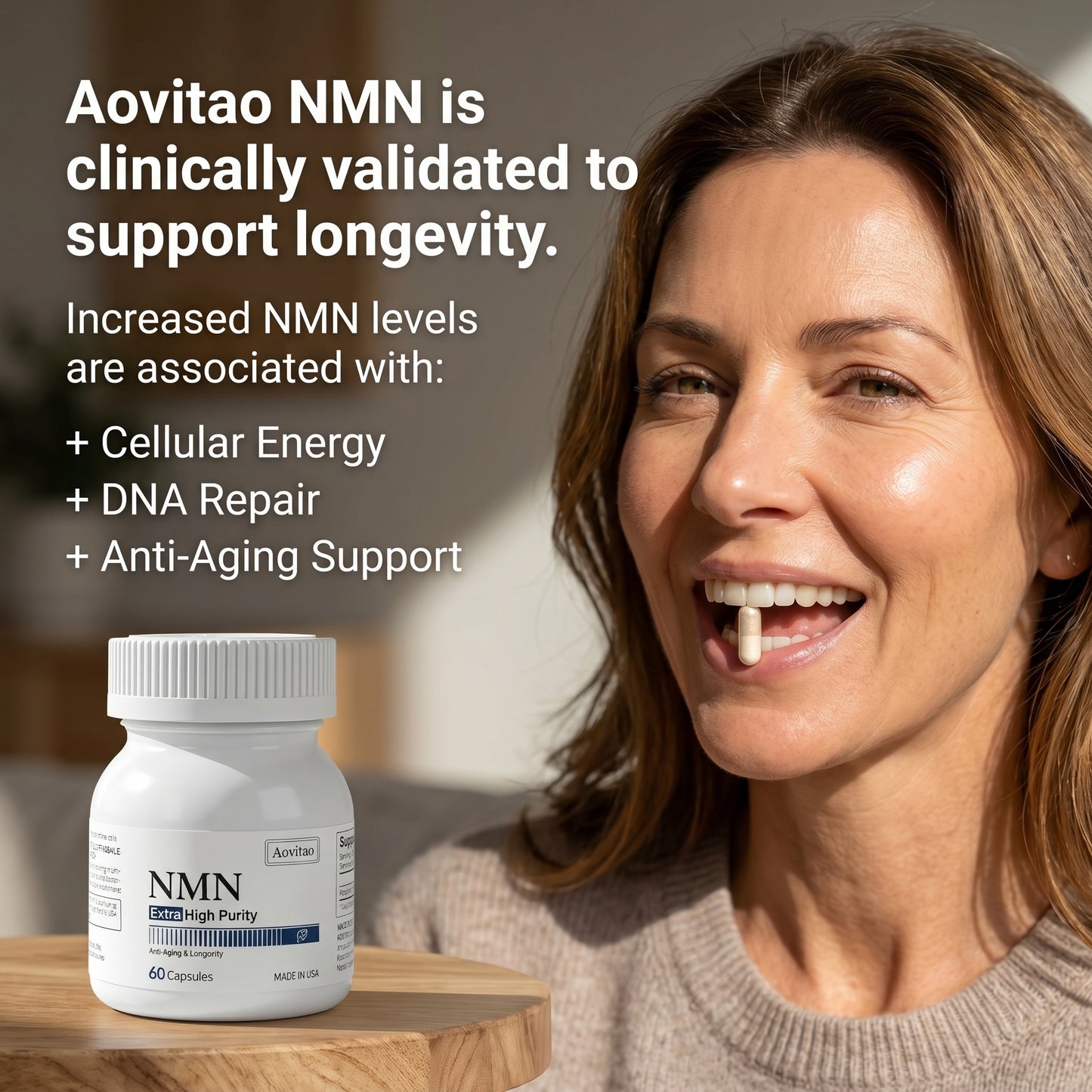 NMN 500mg | High Purity Formula | Dietary Ingredient for Daily Wellness Support